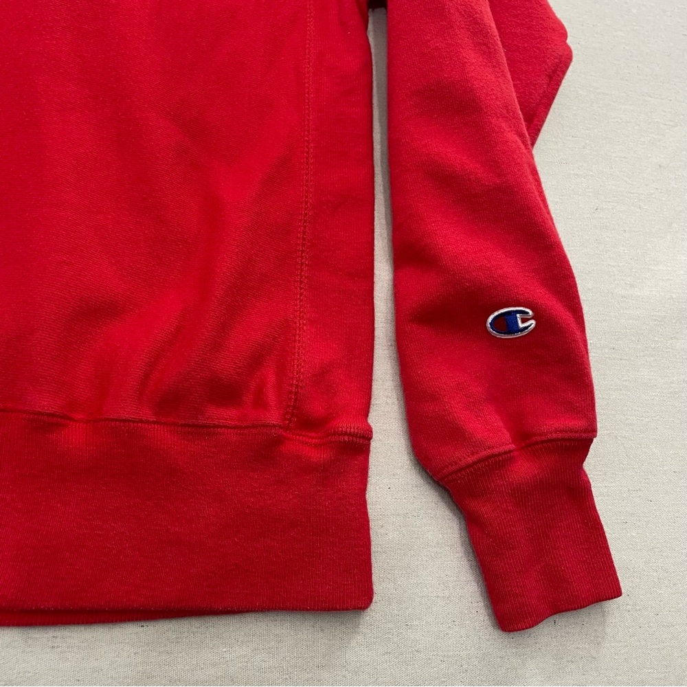 Vintage Y2K Champion Reverse Weave Wisconsin Badgers Crew Sweatshirt Red Large - Picture 5 of 11
